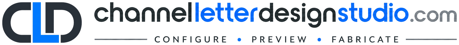 Channel Letter Design Studio — configure, preview, fabricate